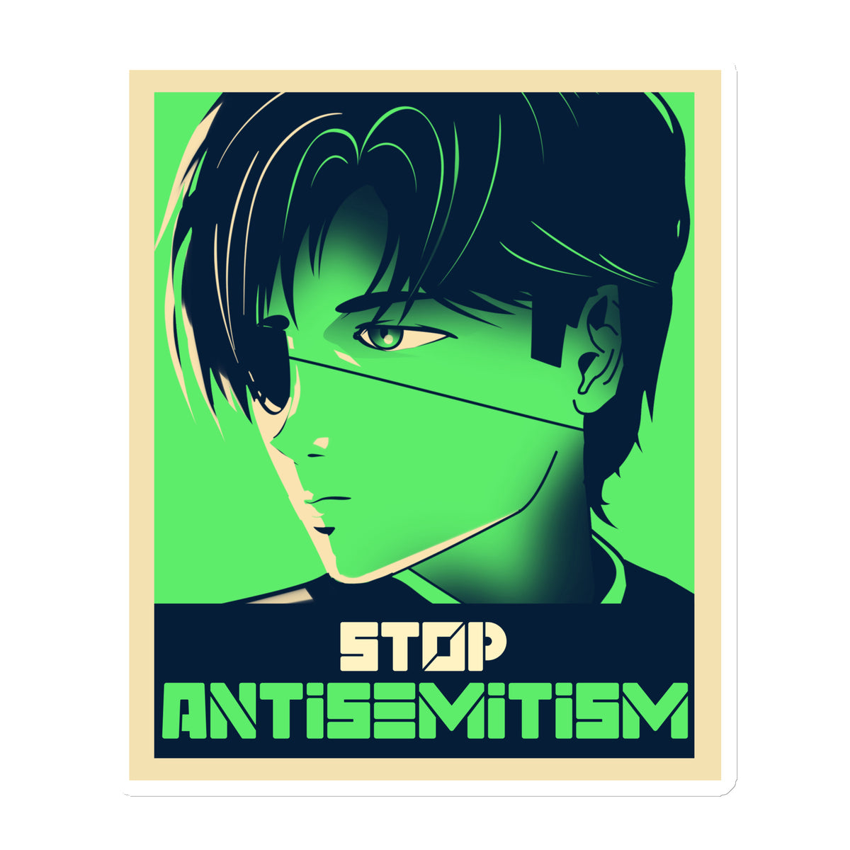 Anime Hero | Antisemitism | Die-Cut Magnet Jouparty