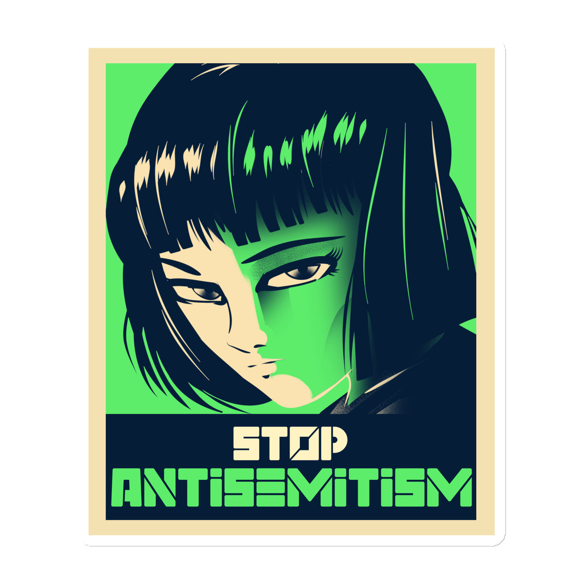 Anime Hero | Antisemitism | Die-Cut Magnet Jouparty