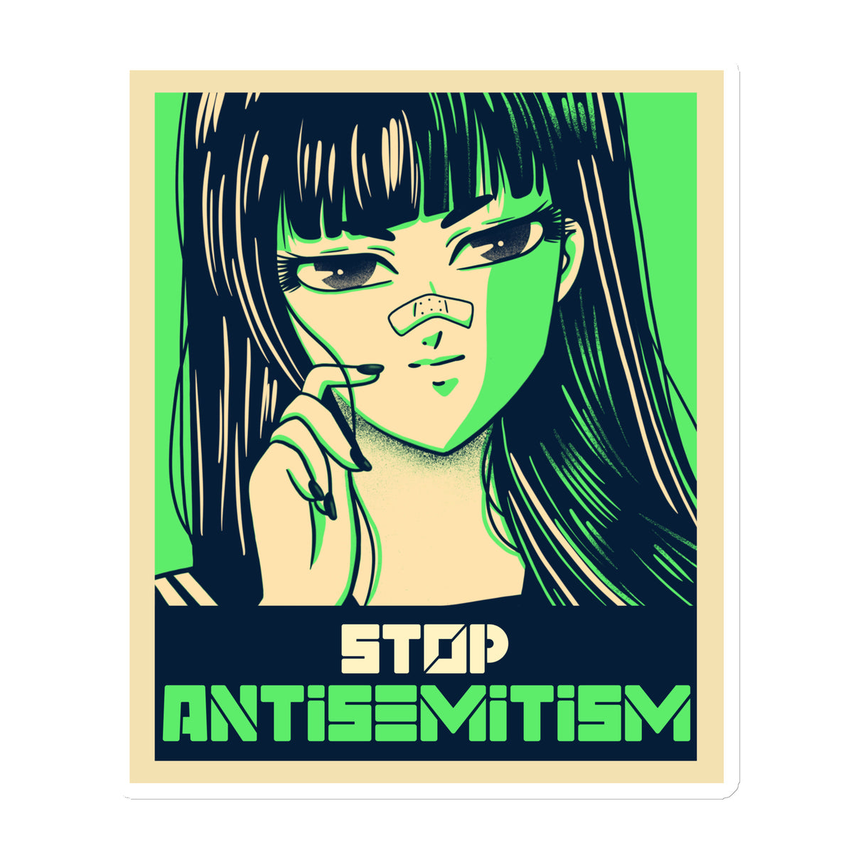 Anime Hero | Antisemitism | Die-Cut Magnet Jouparty