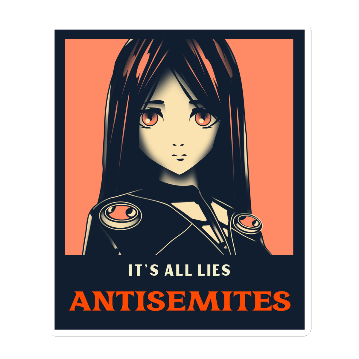 Anime Hero | Antisemitism | Die-Cut Magnet Jouparty