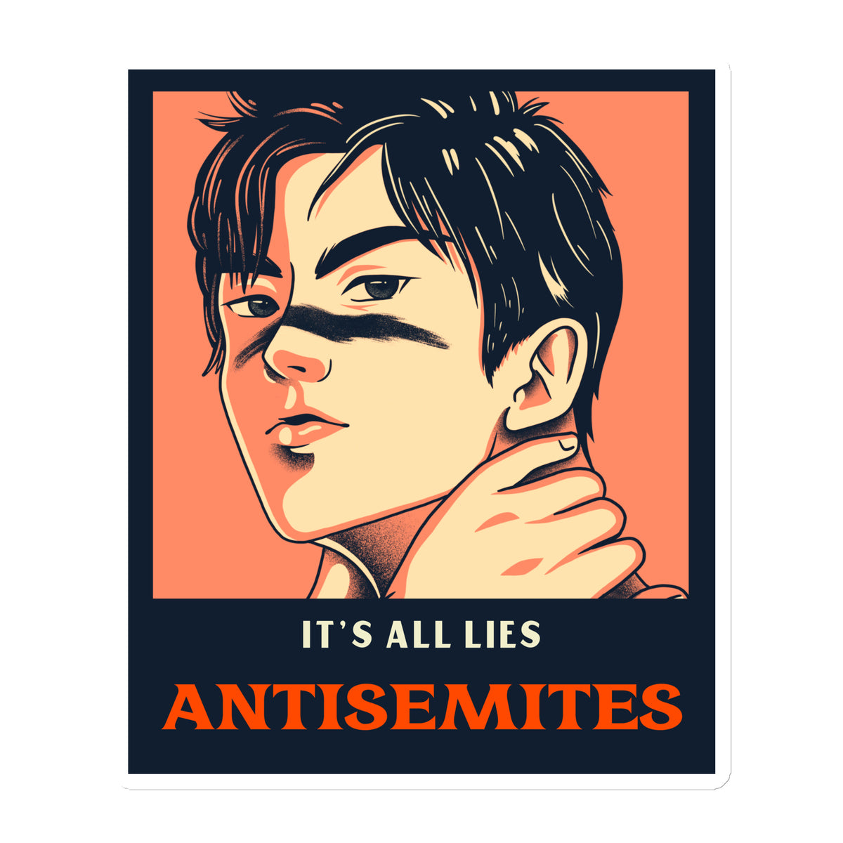 Anime Hero | Antisemitism | Die-Cut Magnet Jouparty