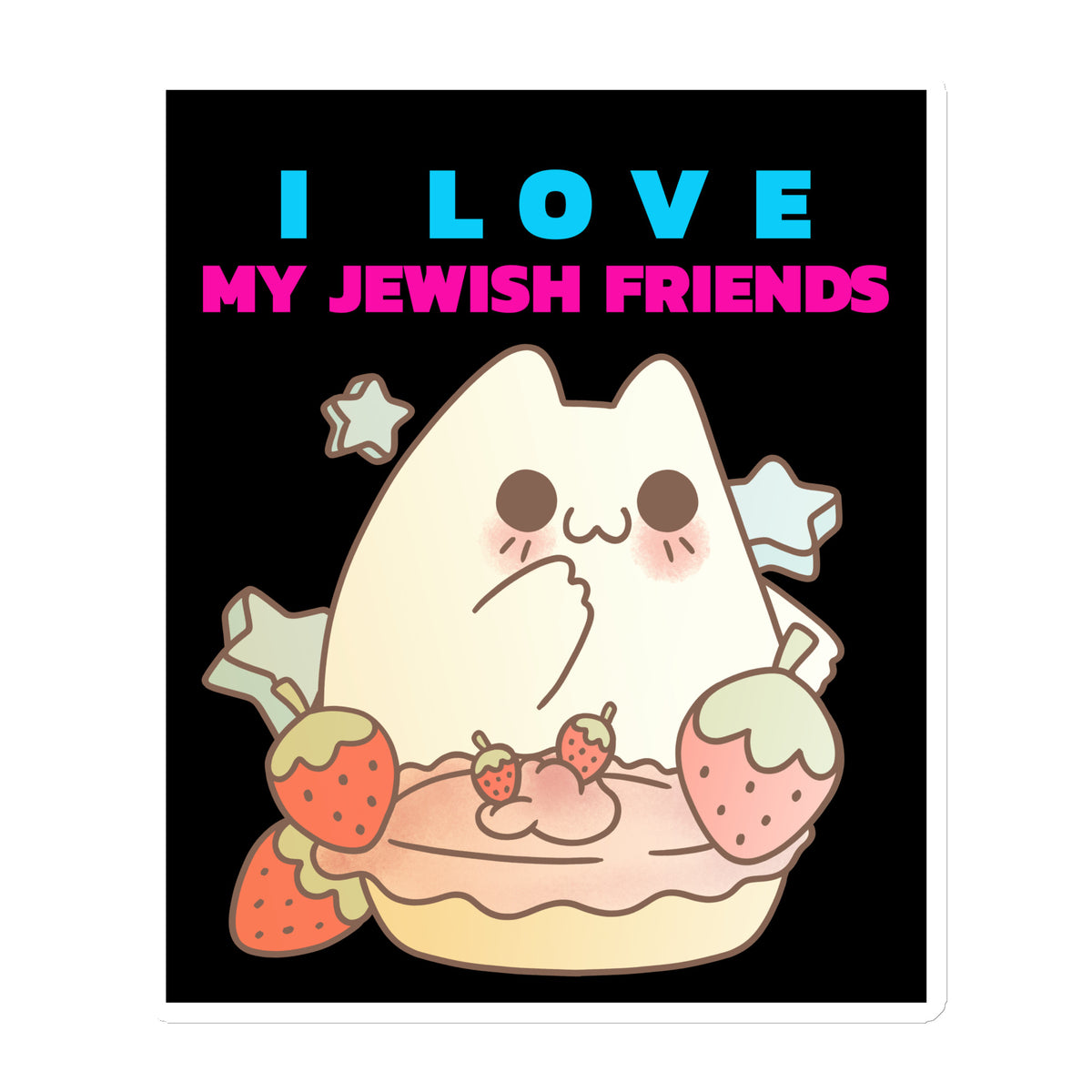 I Love My Jewish Friends | Die-Cut Magnet Jouparty
