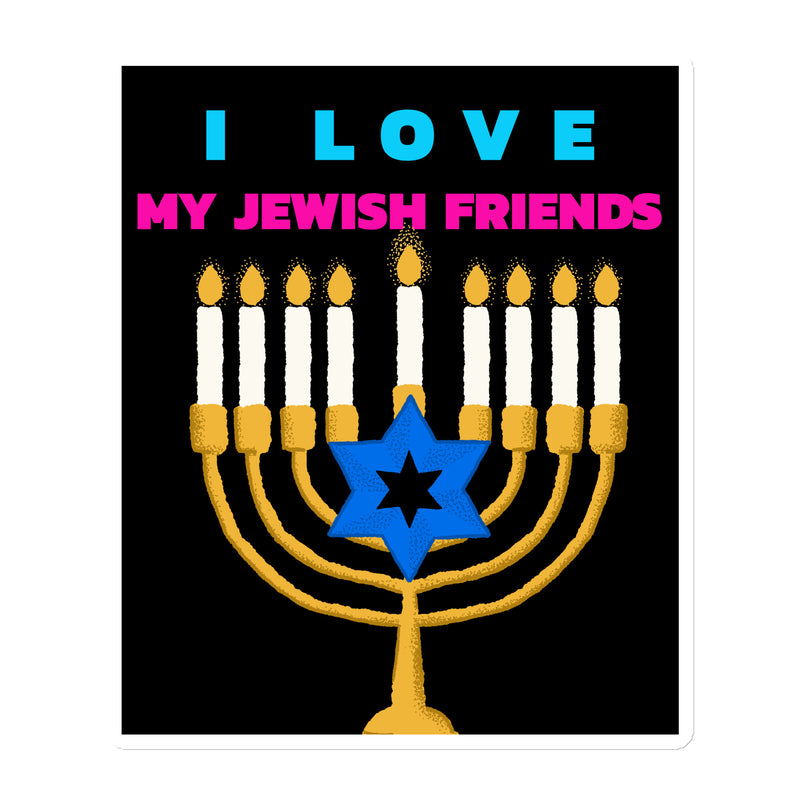 I Love My Jewish Friends | Die-Cut Magnet