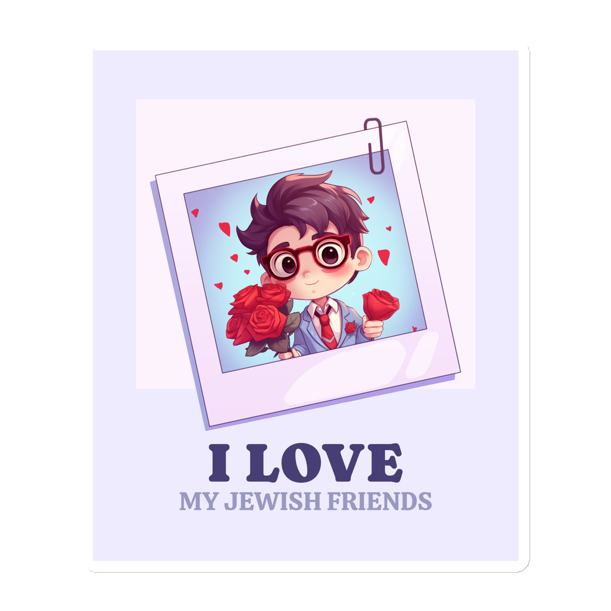 I Love My Jewish Friends | Pink Edition | Die-Cut Magnet Jouparty