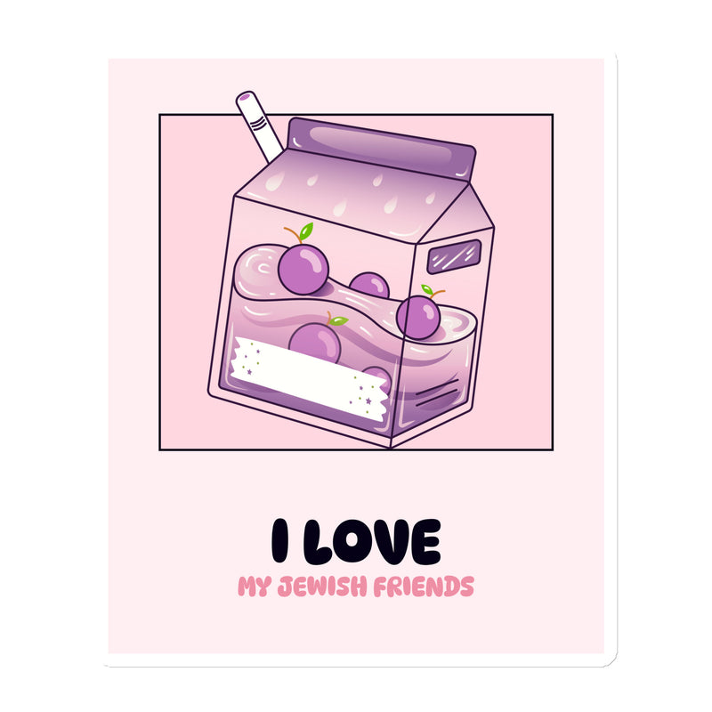 I Love My Jewish Friends | Pink Edition | Die-Cut Magnet