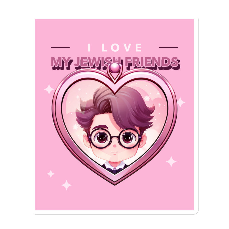I Love My Jewish Friends | Pink Edition | Die-Cut Magnet