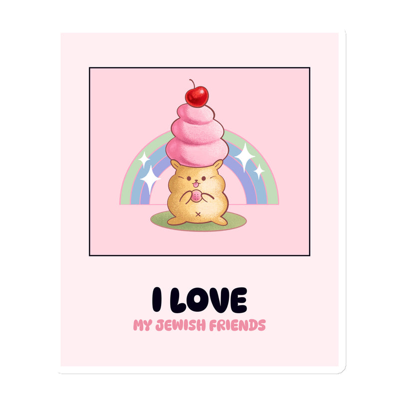 I Love My Jewish Friends | Pink Edition | Die-Cut Magnet