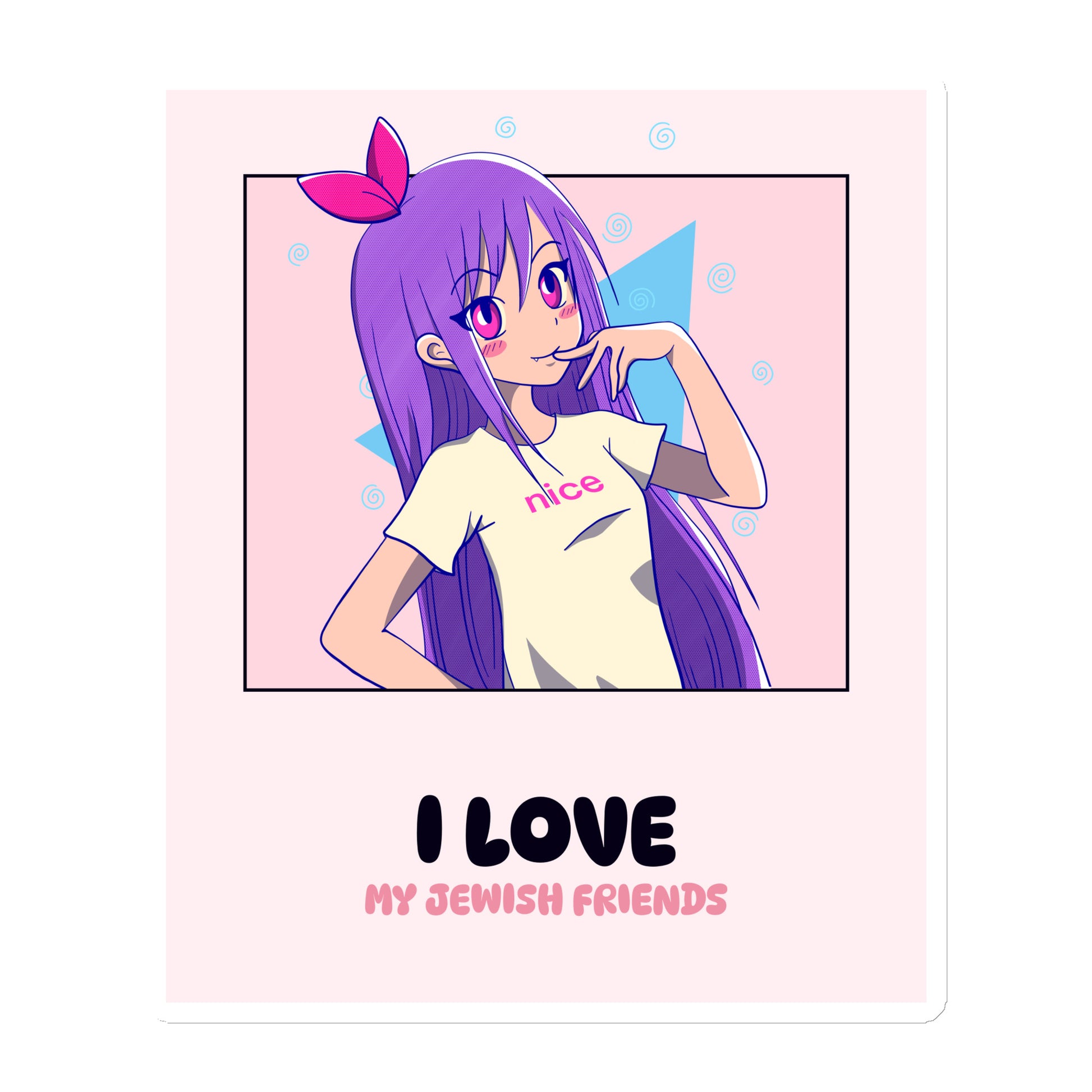 I Love My Jewish Friends | Pink Edition | Die-Cut Magnet Jouparty