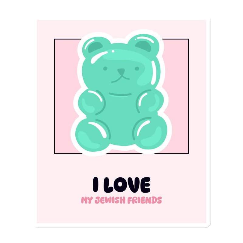 I Love My Jewish Friends | Pink Edition | Die-Cut Magnet