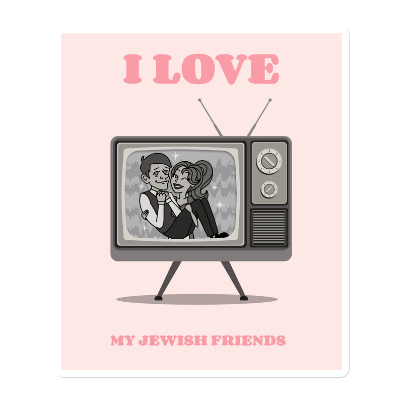 I Love My Jewish Friends | Pink Edition | Die-Cut Magnet