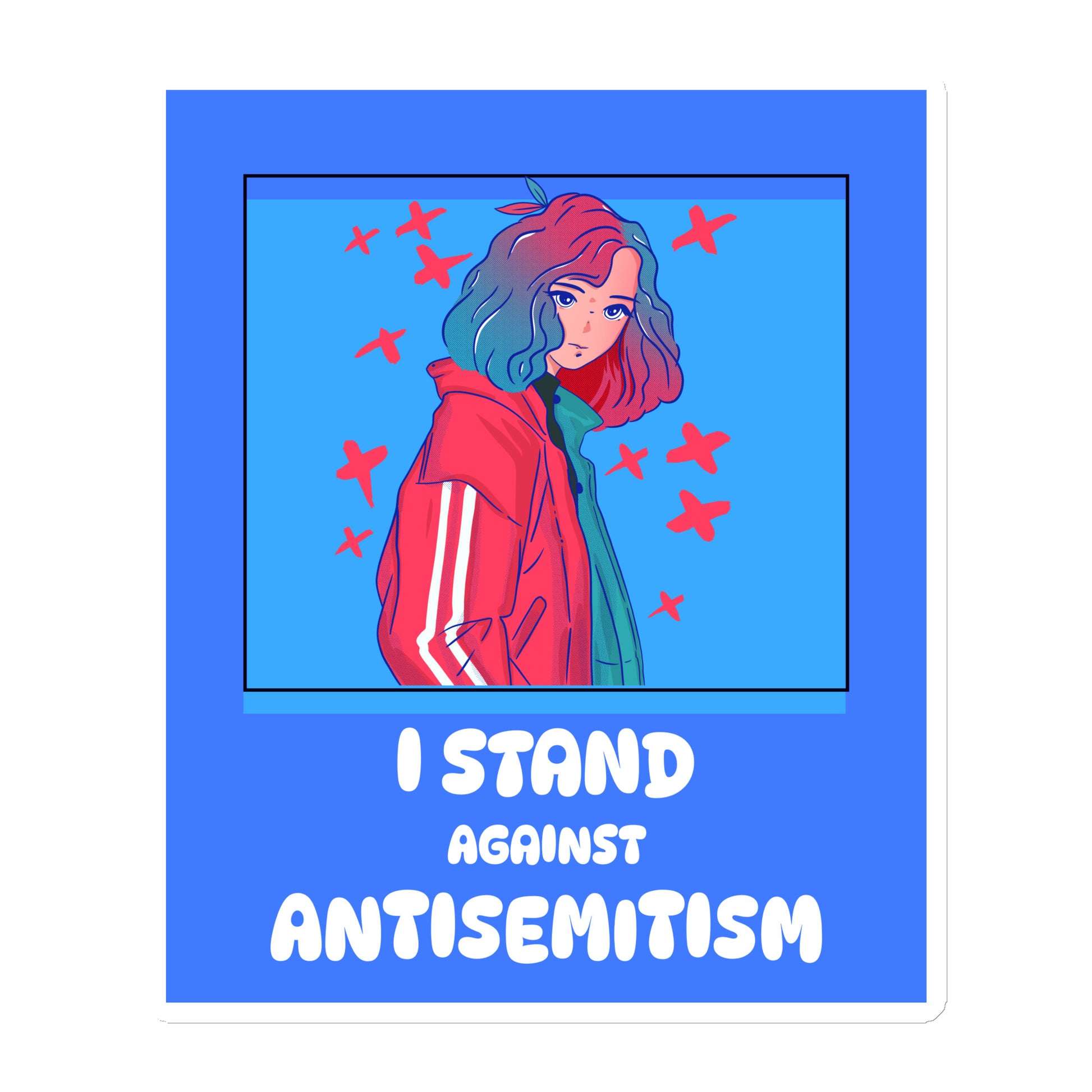 I Stand Against Antisemitism | Die-Cut Magnet Jouparty