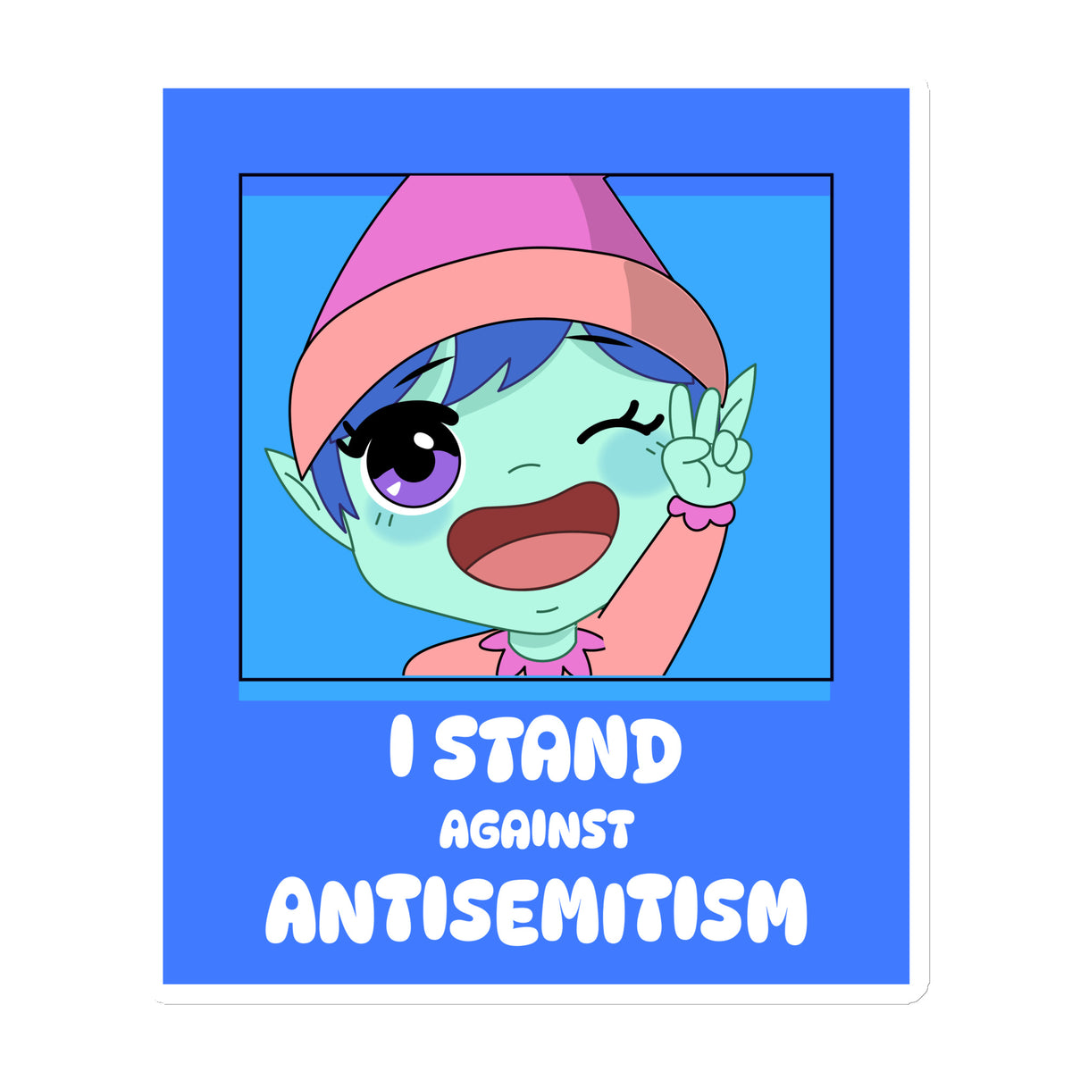 I Stand Against Antisemitism | Die-Cut Magnet Jouparty