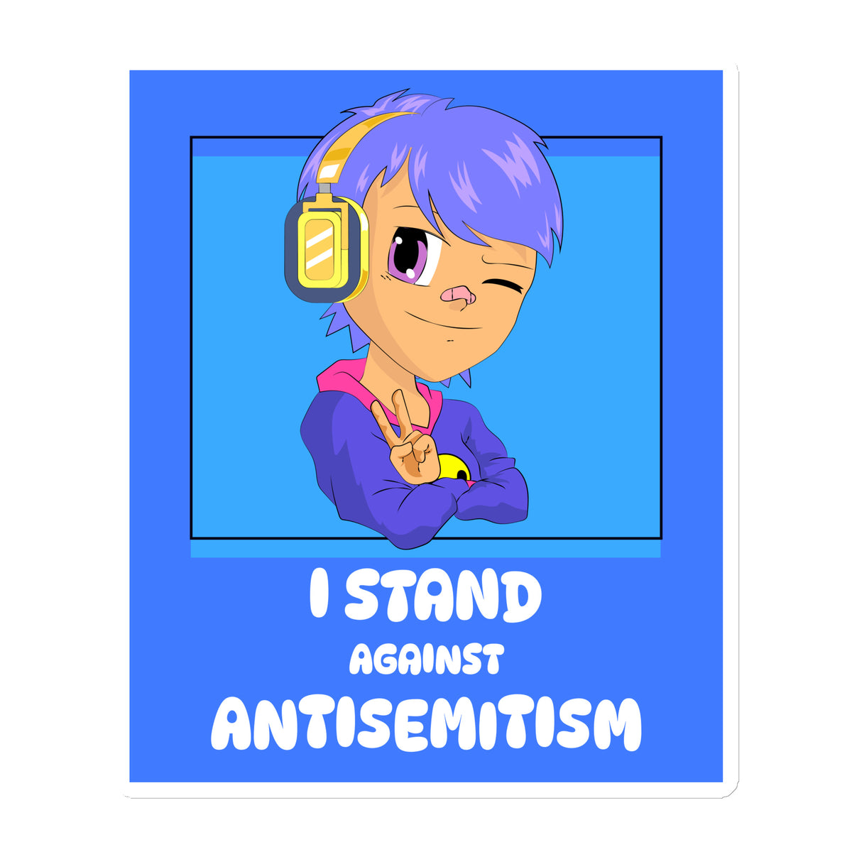 I Stand Against Antisemitism | Die-Cut Magnet Jouparty
