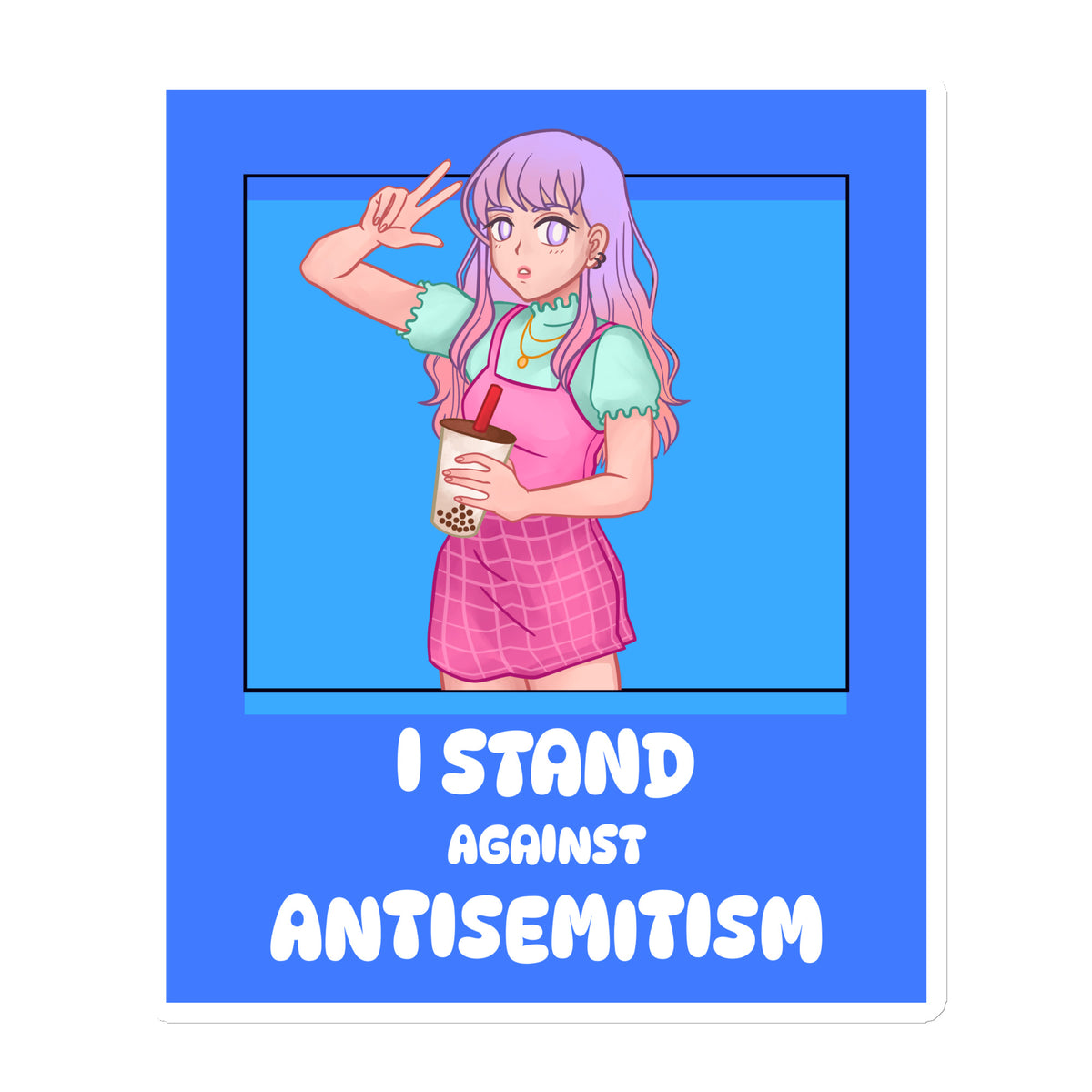 I Stand Against Antisemitism | Die-Cut Magnet Jouparty