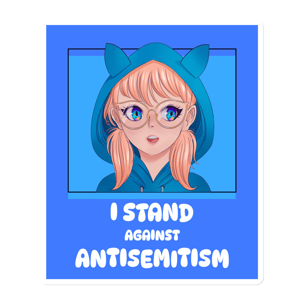 I Stand Against Antisemitism | Die-Cut Magnet Jouparty