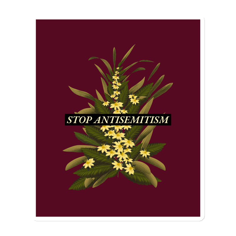 Stop Antisemitism | Plants & Flowers Edition | Die-Cut Magnet