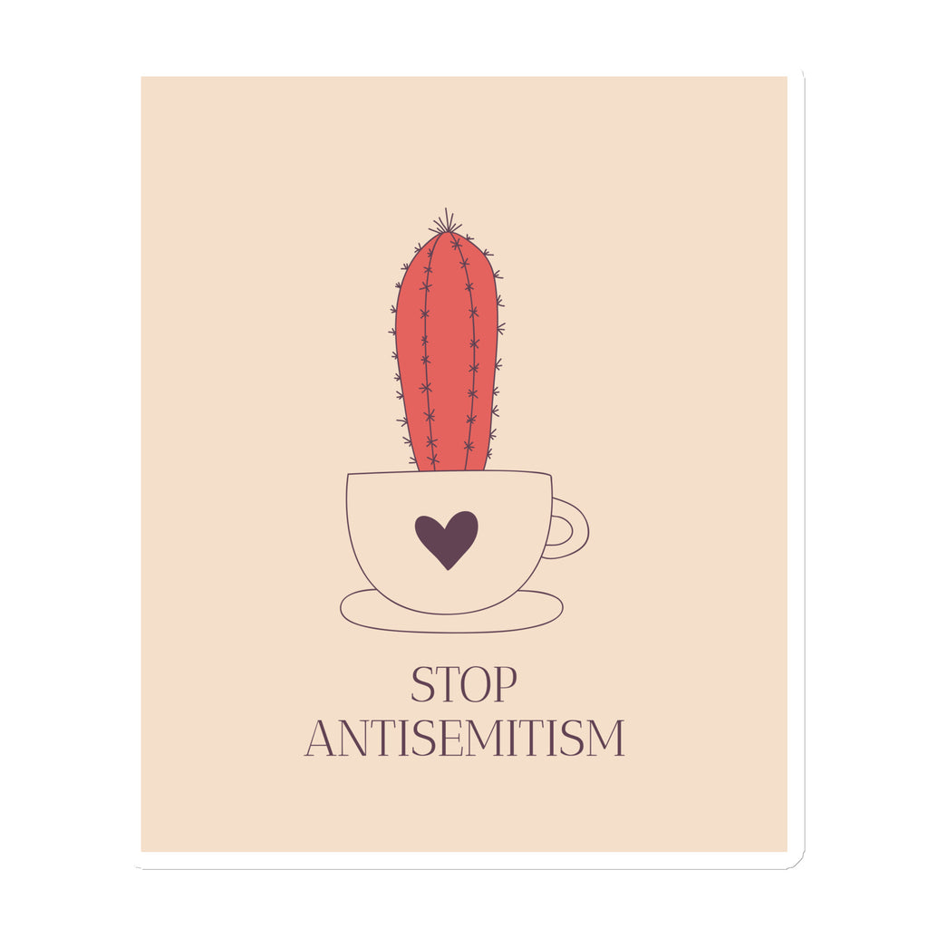 Stop Antisemitism | Plants & Flowers Edition | Die-Cut Magnet