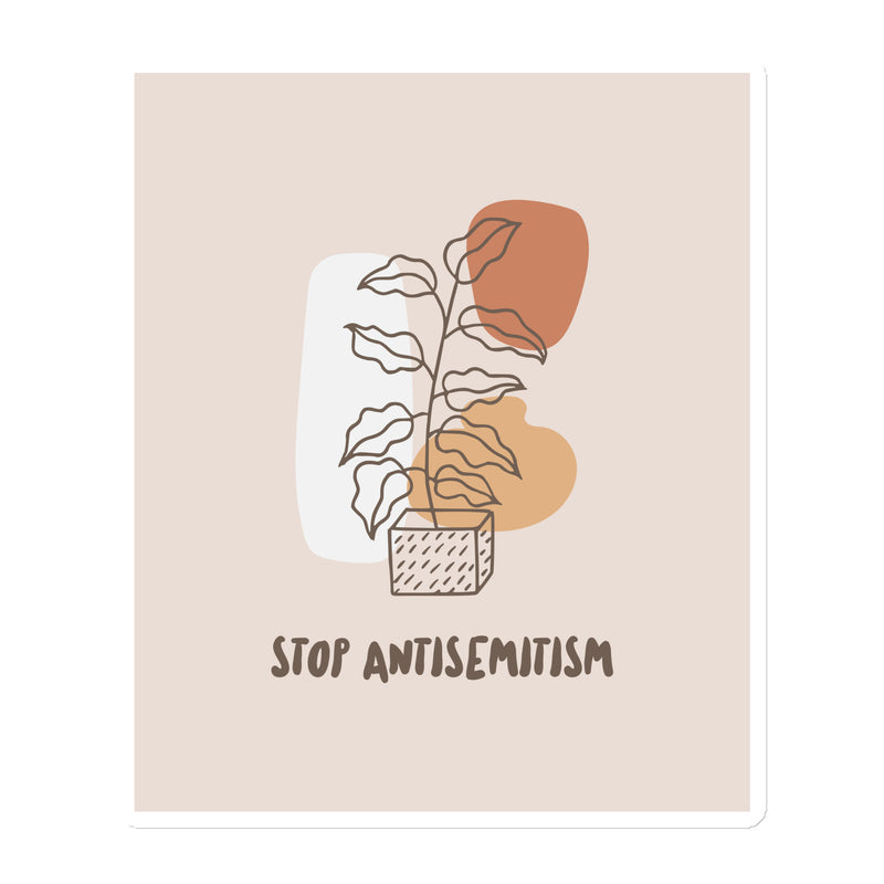 Stop Antisemitism | Plants & Flowers Edition | Die-Cut Magnet