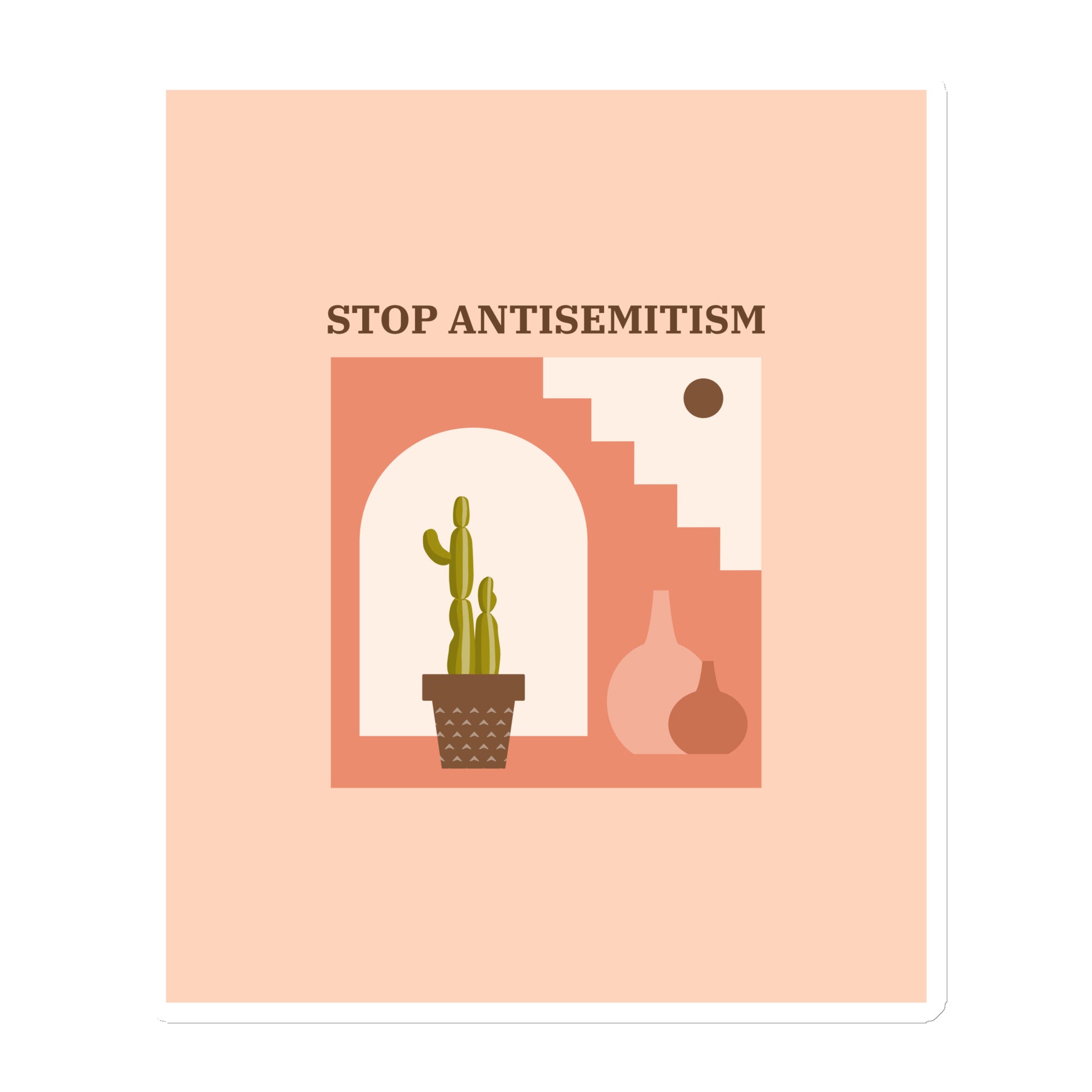 Stop Antisemitism | Plants & Flowers Edition | Die-Cut Magnet
