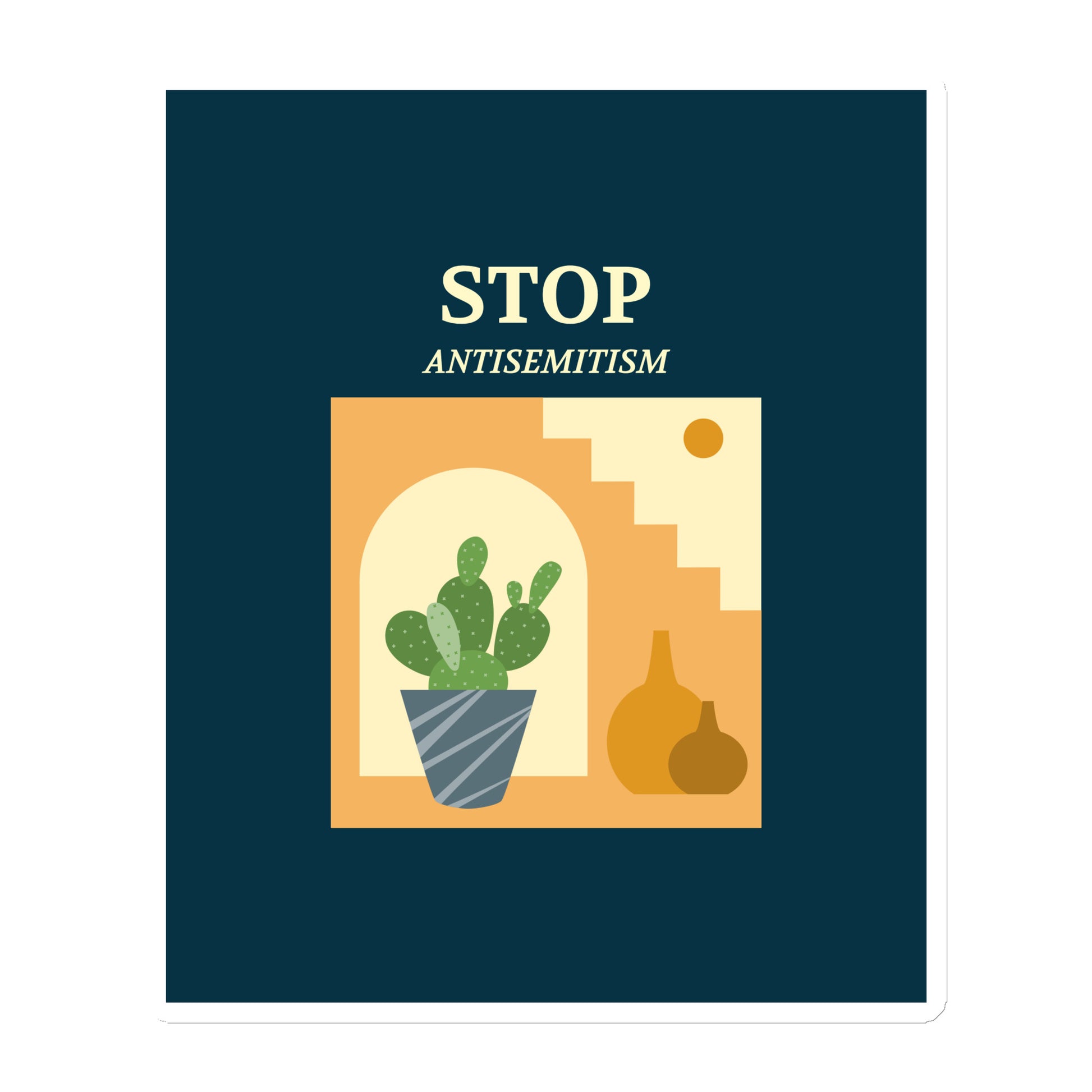 Stop Antisemitism | Plants & Flowers Edition | Die-Cut Magnet