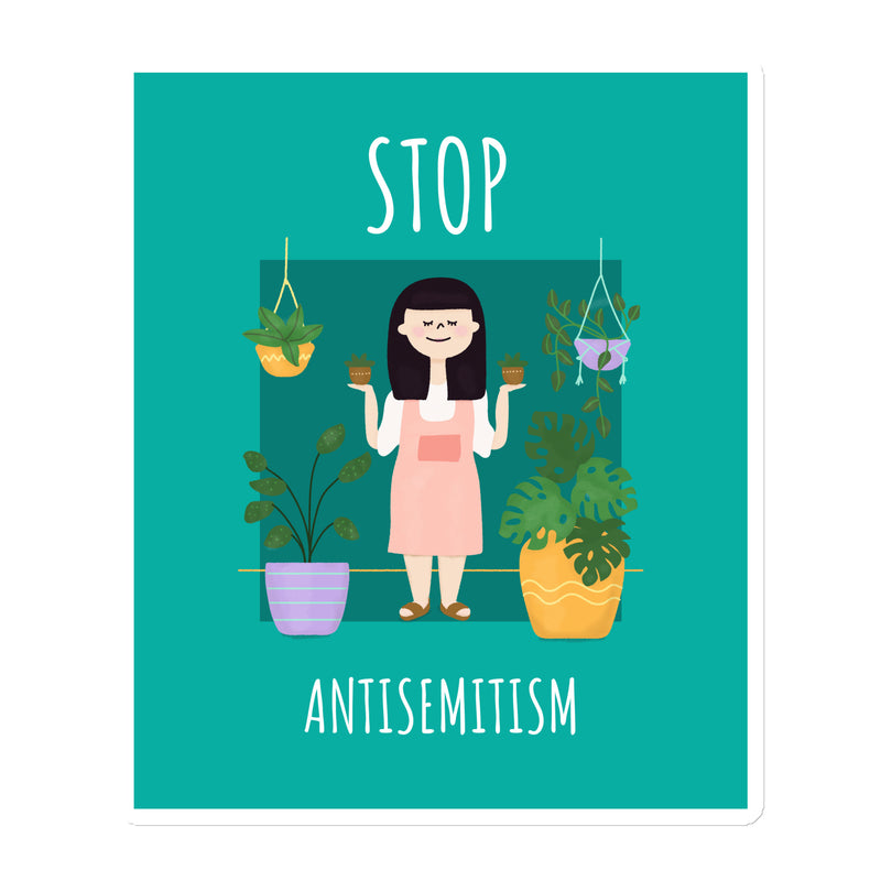 Stop Antisemitism | Plants & Flowers Edition | Die-Cut Magnet