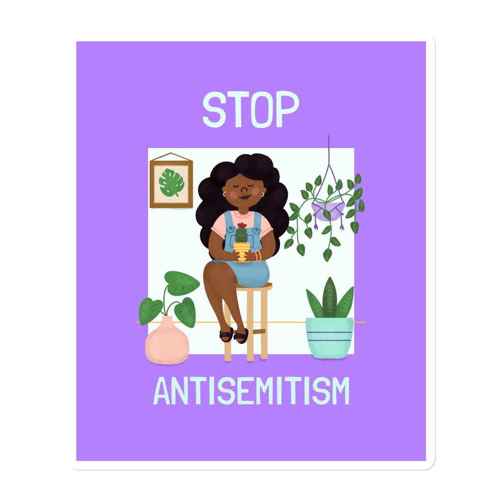 Stop Antisemitism | Plants & Flowers Edition | Die-Cut Magnet