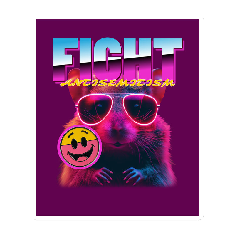 Retro Neon Animal | Fight Antisemitism | Die-Cut Magnet