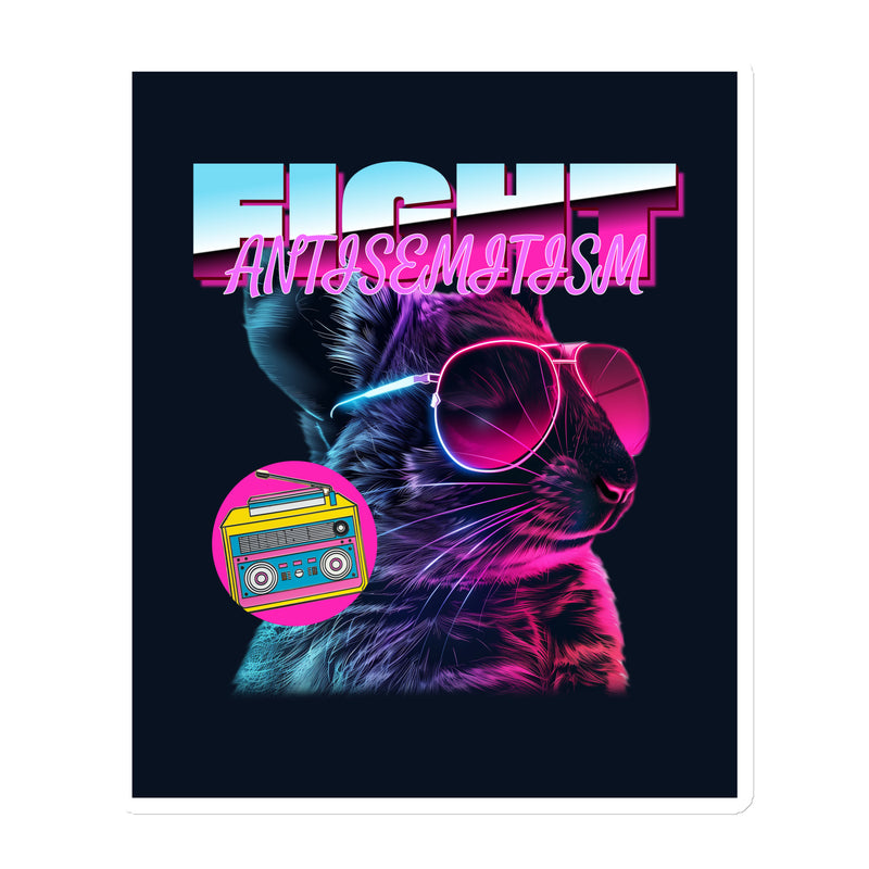 Retro Neon Animal | Fight Antisemitism | Die-Cut Magnet