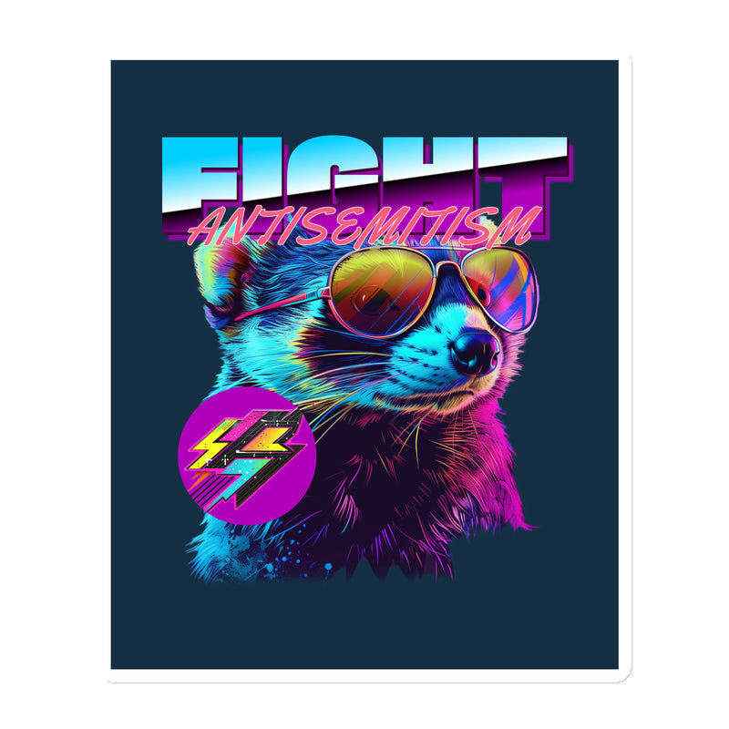 Retro Neon Animal | Fight Antisemitism | Die-Cut Magnet