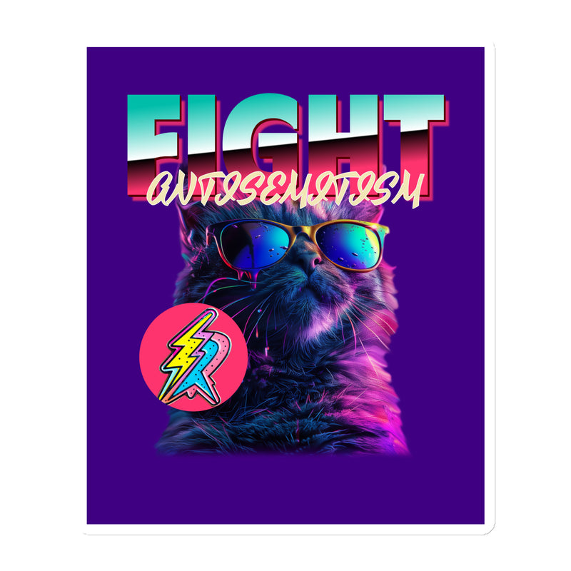 Retro Neon Animal | Fight Antisemitism | Die-Cut Magnet