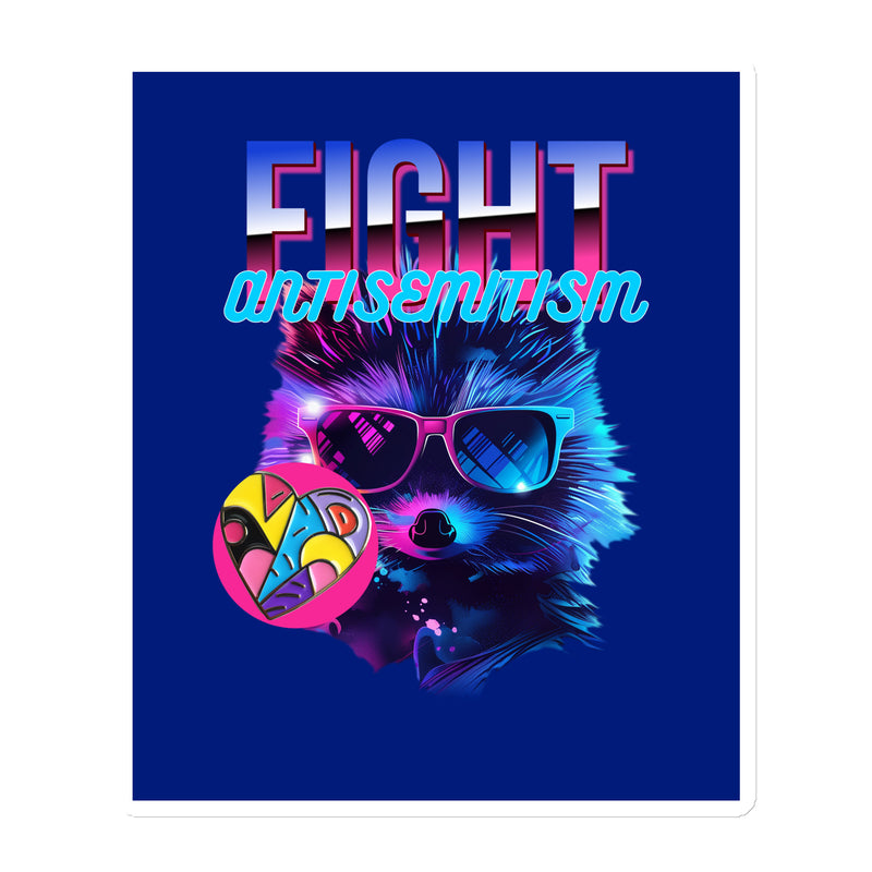 Retro Neon Animal | Fight Antisemitism | Die-Cut Magnet