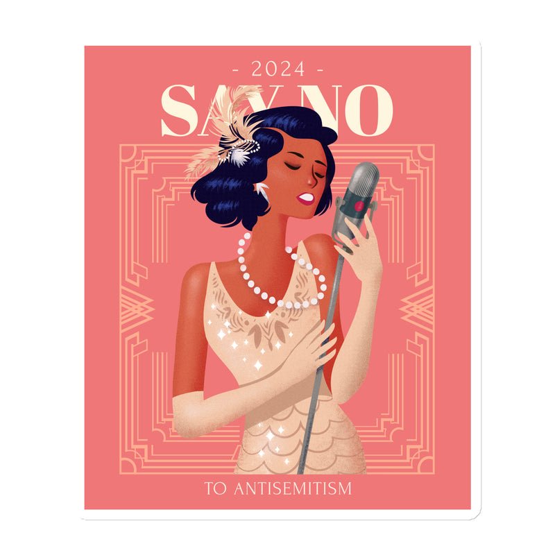 Art Deco Love Story | No Antisemitism | Die-Cut Magnet