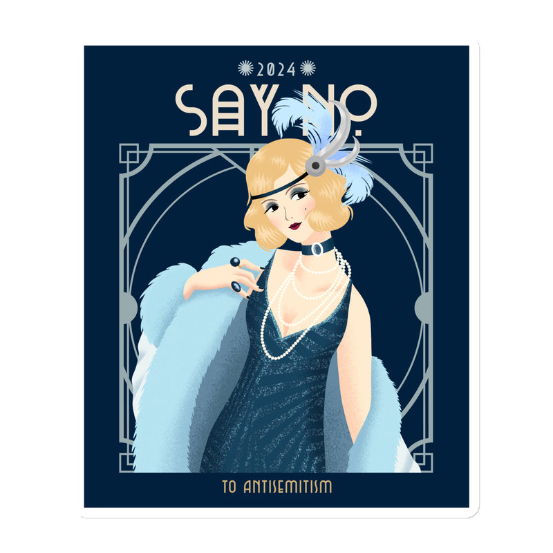 Art Deco Love Story | No Antisemitism | Die-Cut Magnet