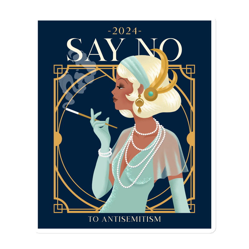 Art Deco Love Story | No Antisemitism | Die-Cut Magnet