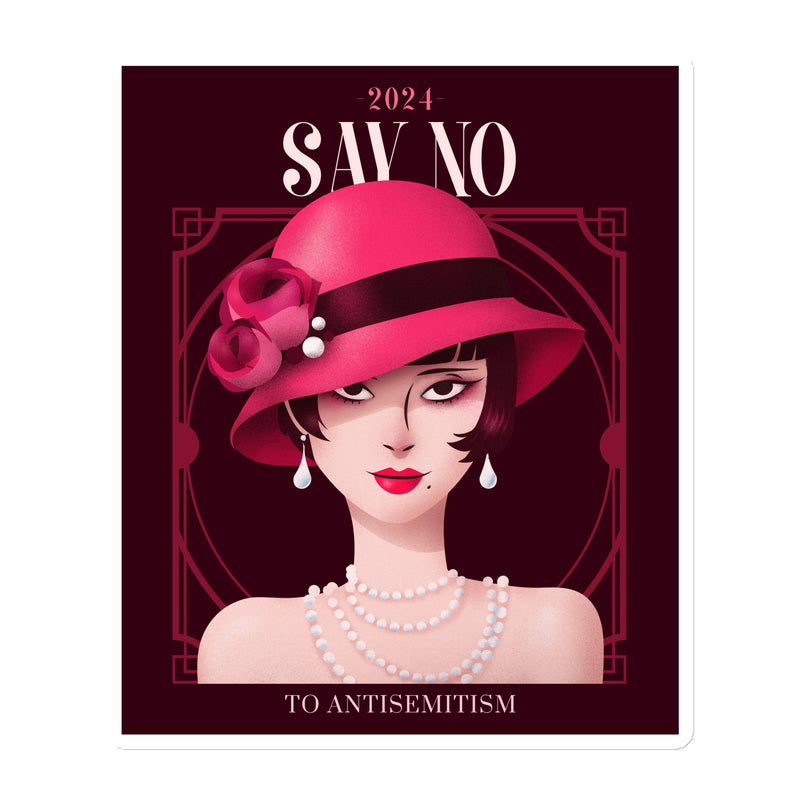 Art Deco Love Story | No Antisemitism | Die-Cut Magnet