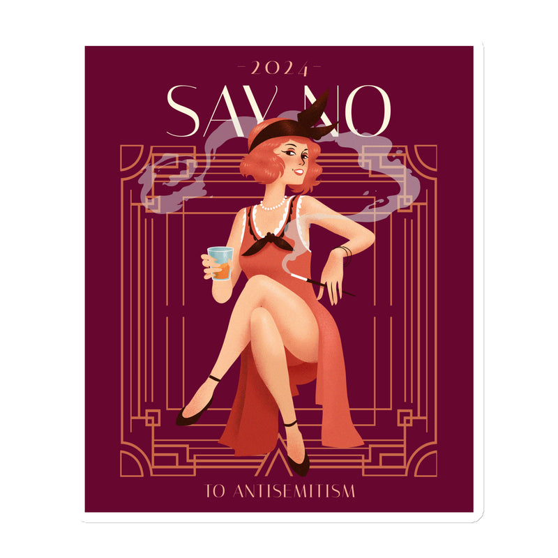 Art Deco Love Story | No Antisemitism | Die-Cut Magnet