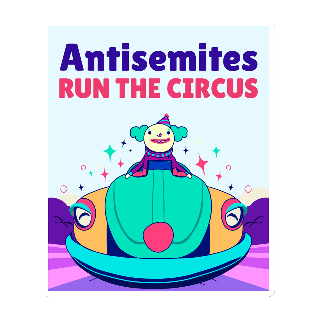 Antisemitic Clowns | Die-Cut Magnet