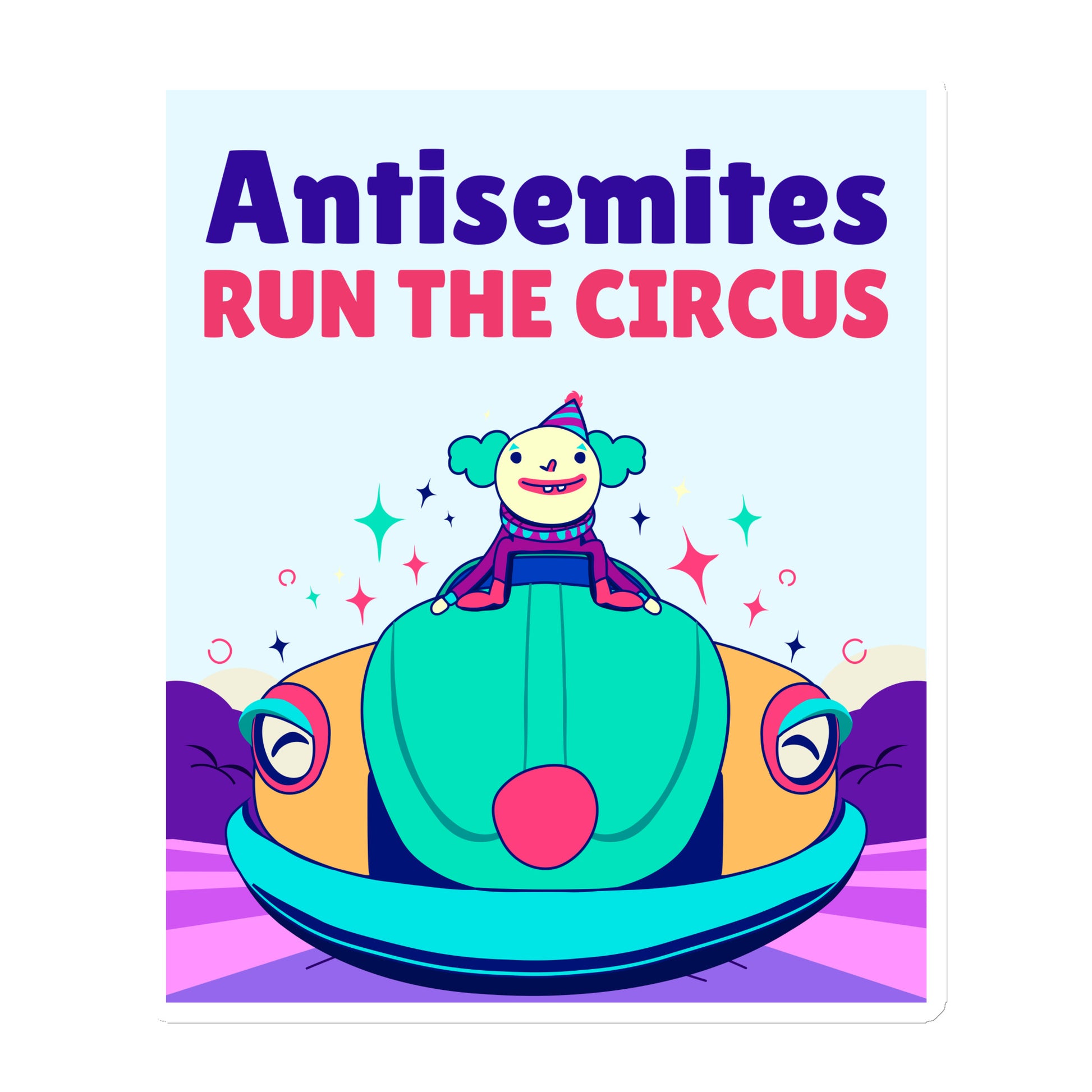 Antisemitic Clowns | Die-Cut Magnet