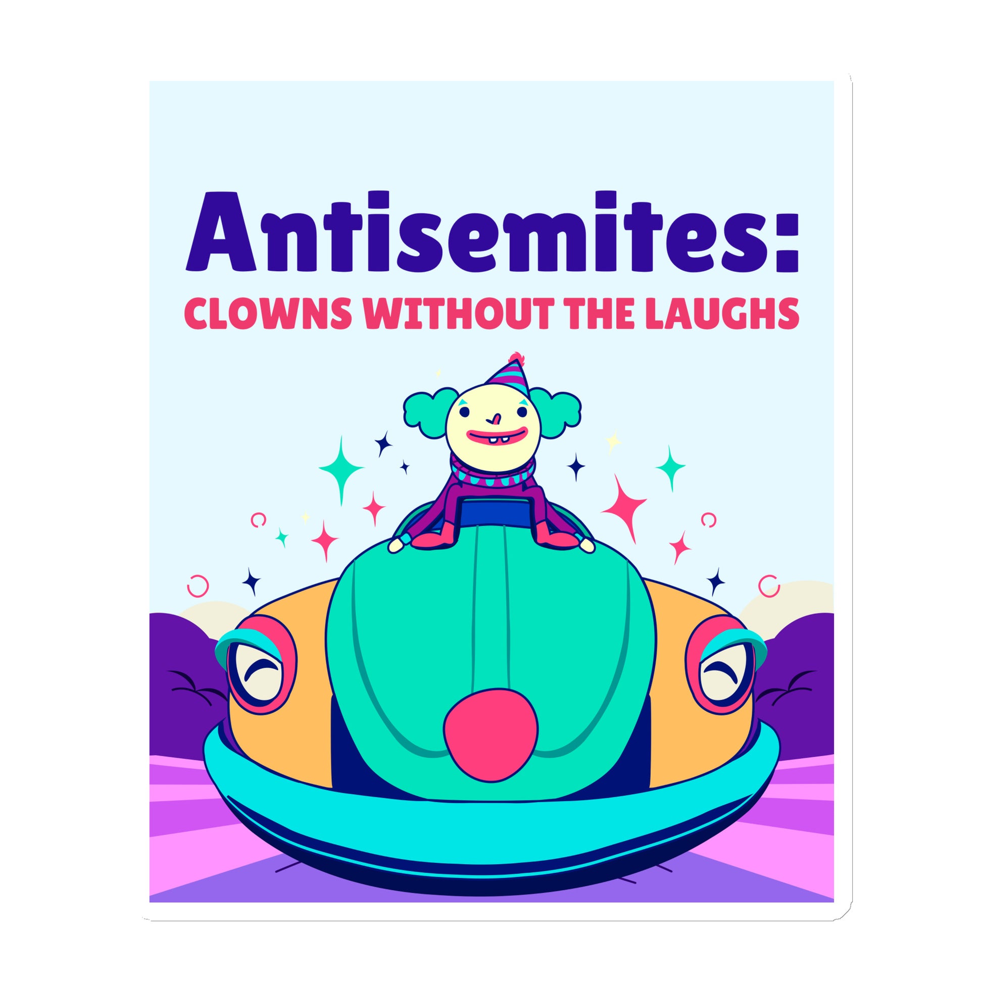 Antisemitic Clowns | Die-Cut Magnet