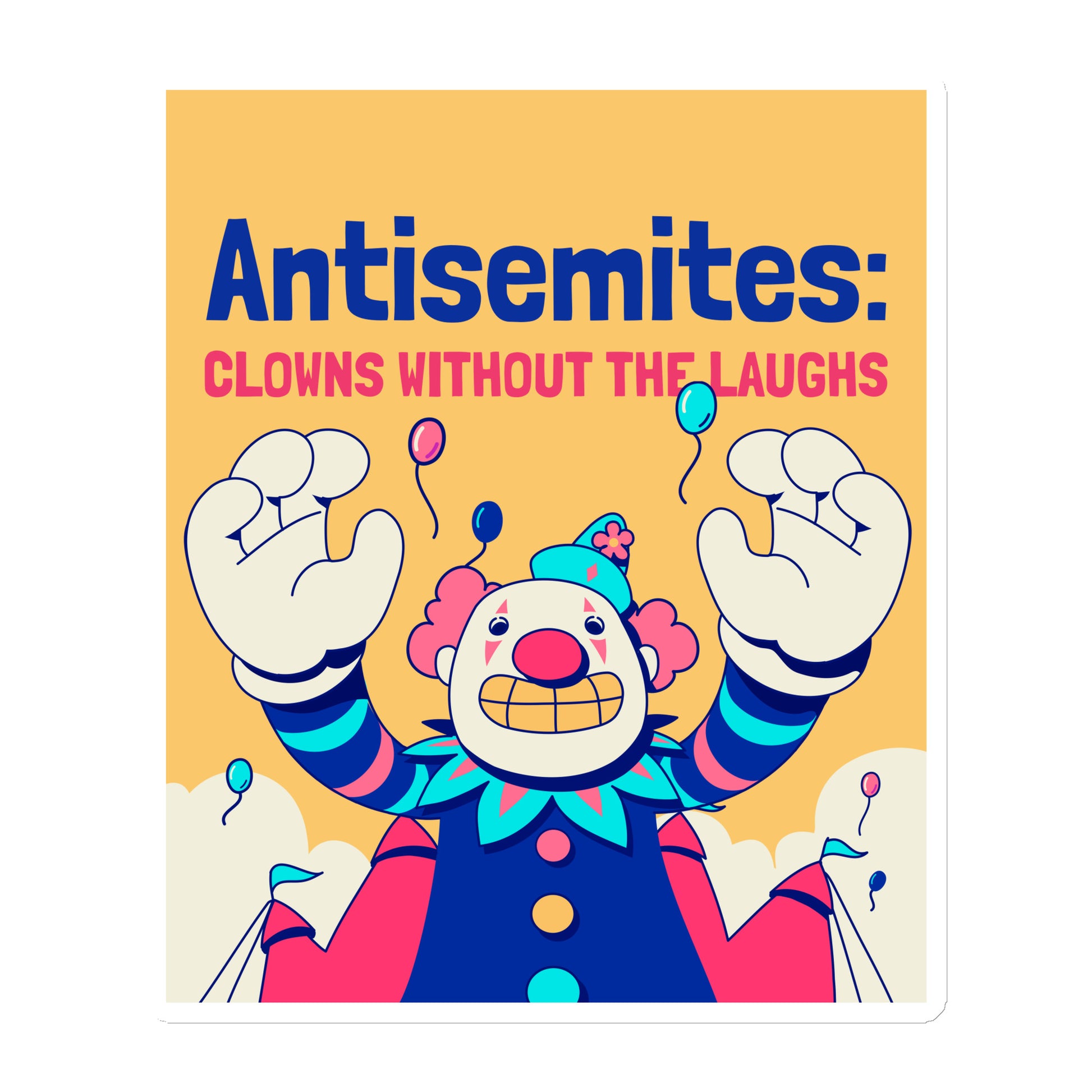 Antisemitic Clowns | Die-Cut Magnet