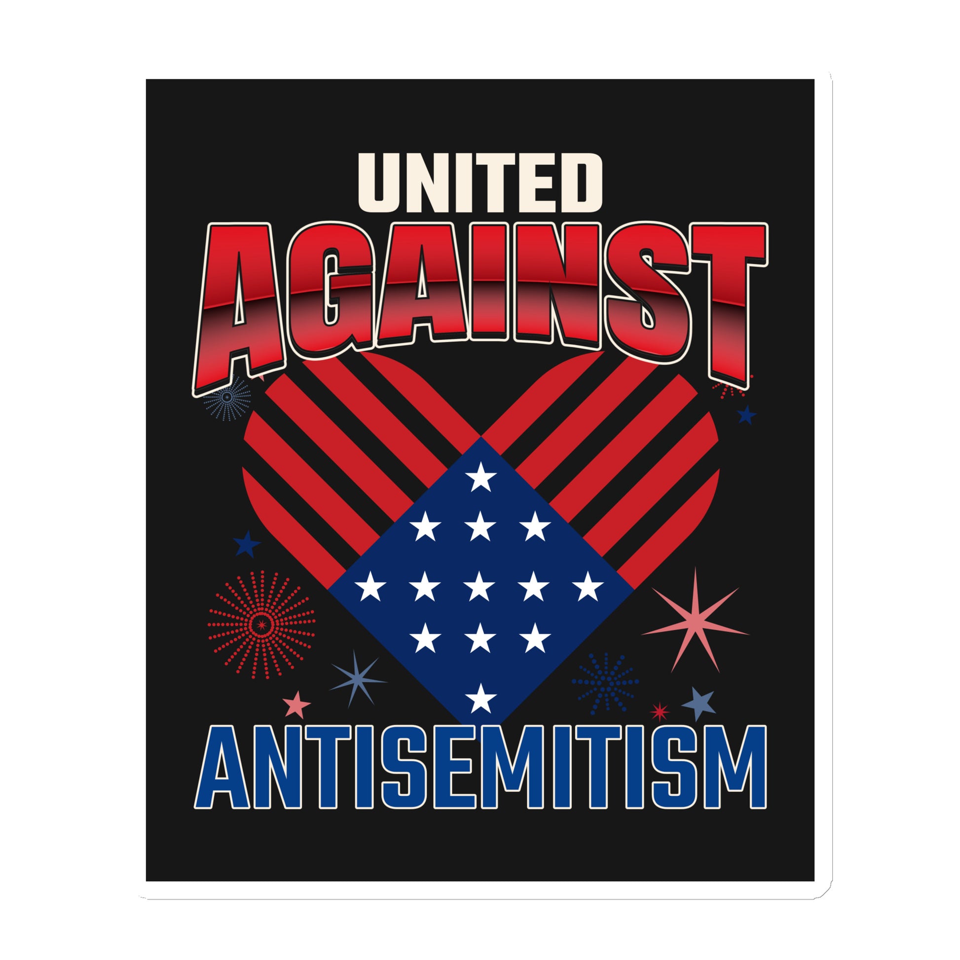 USA Edition | United Against Antisemitism | Die-Cut Magnet