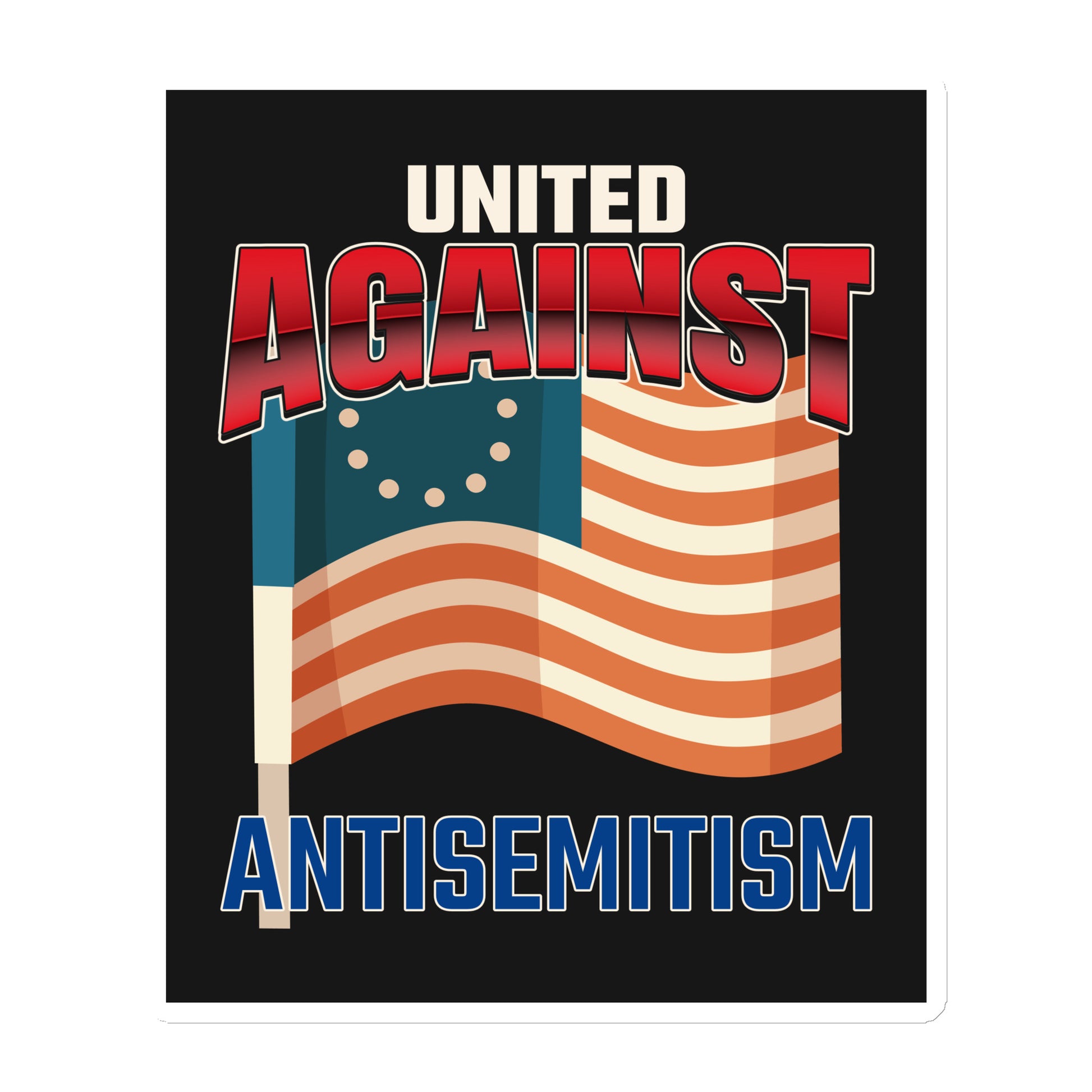 USA Edition | United Against Antisemitism | Die-Cut Magnet
