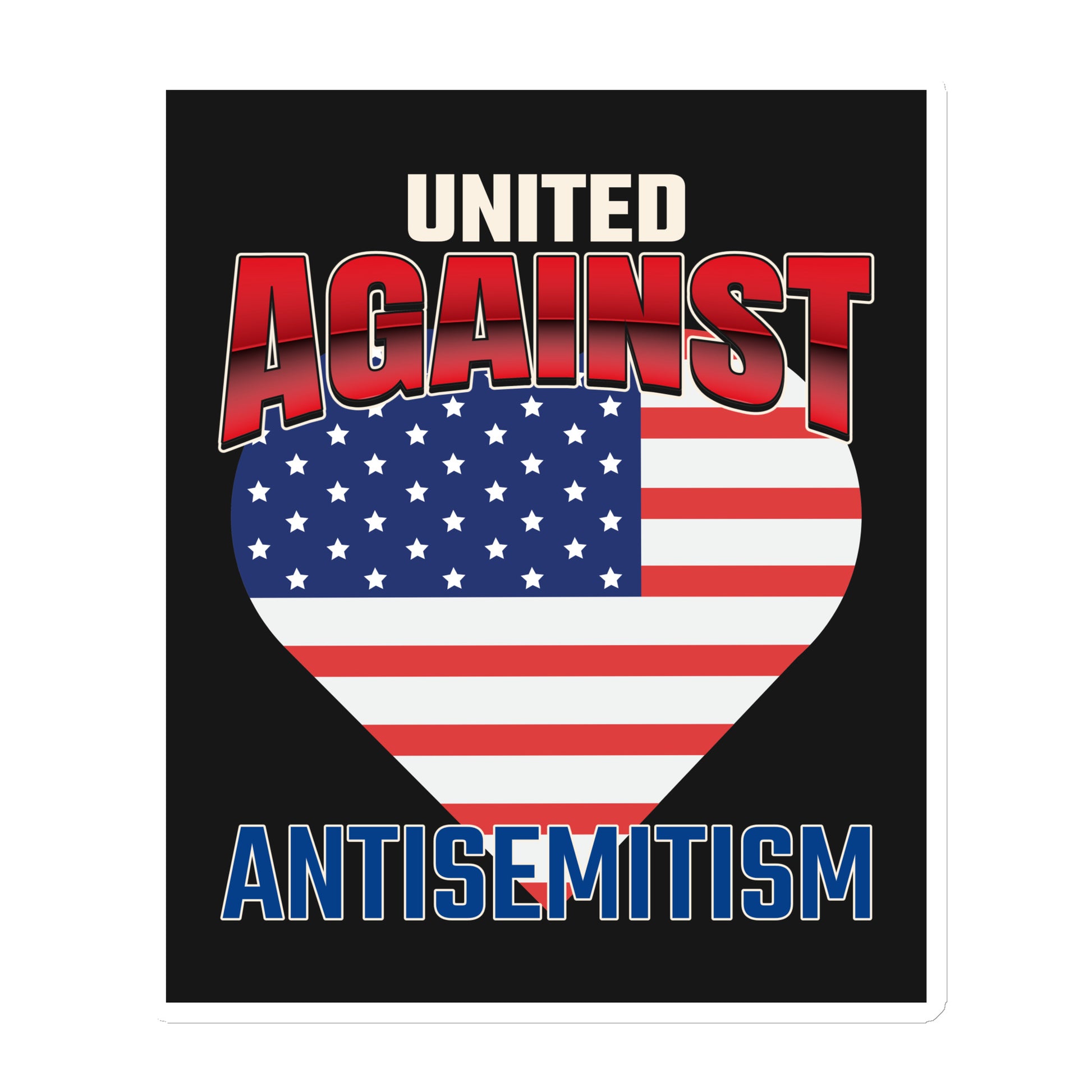 USA Edition | United Against Antisemitism | Die-Cut Magnet