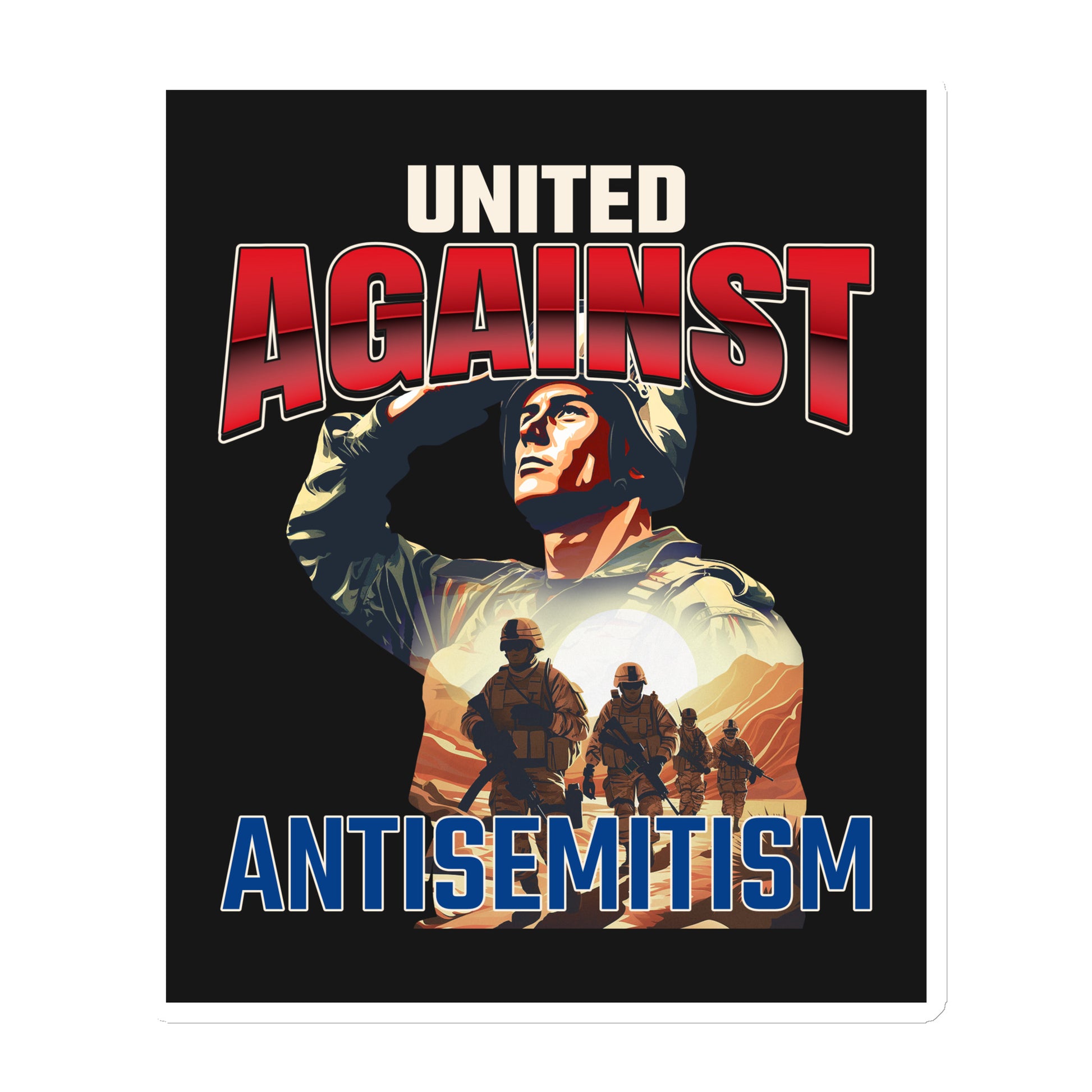 USA Edition | United Against Antisemitism | Die-Cut Magnet