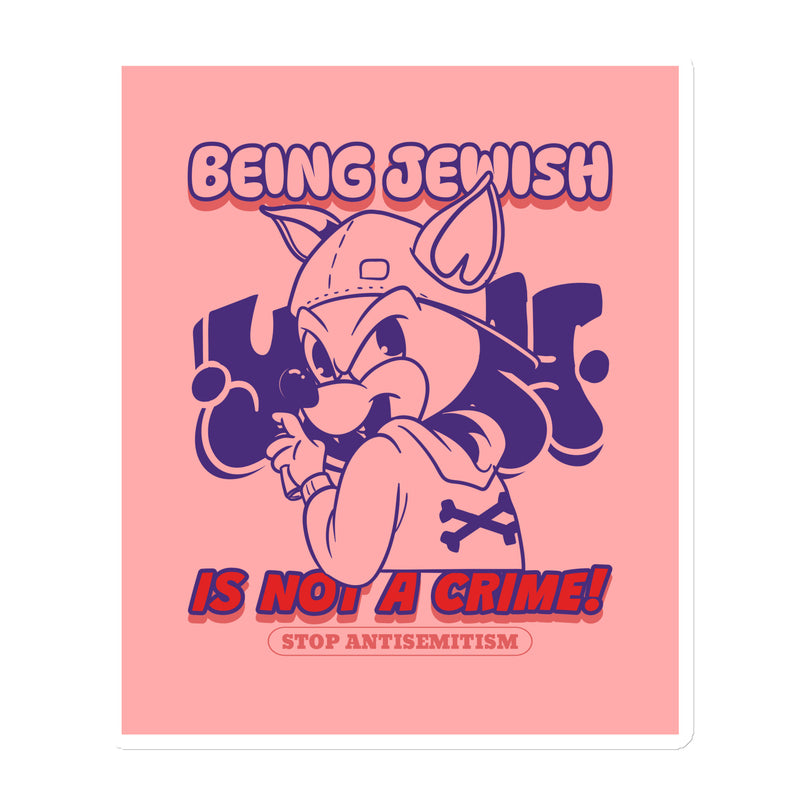 Streetart Graffiti Cartoon | Antisemitism | Die-Cut Magnet