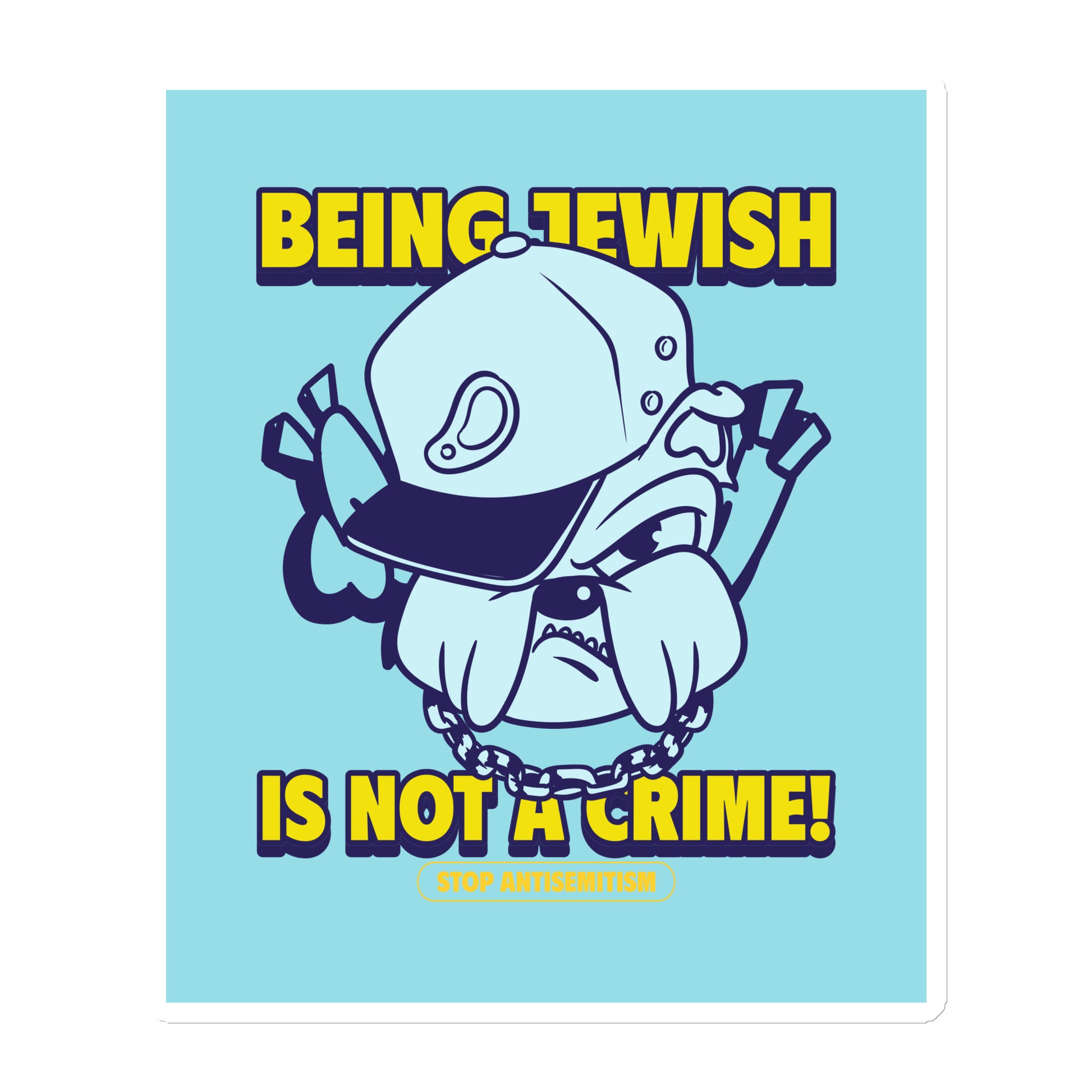 Streetart Graffiti Cartoon | Antisemitism | Die-Cut Magnet