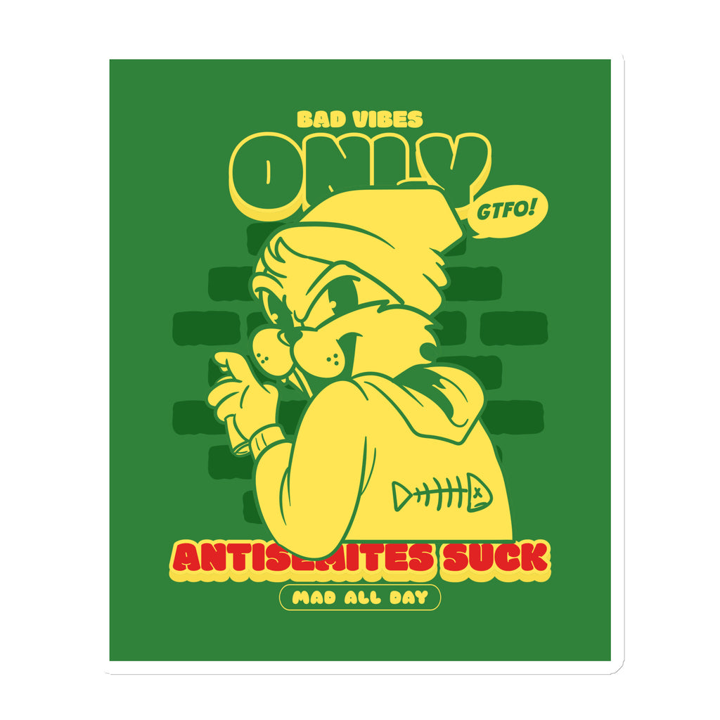 Streetart Graffiti Cartoon | Antisemitism | Die-Cut Magnet
