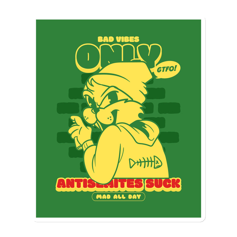 Streetart Graffiti Cartoon | Antisemitism | Die-Cut Magnet