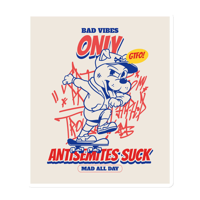 Streetart Graffiti Cartoon | Antisemitism | Die-Cut Magnet