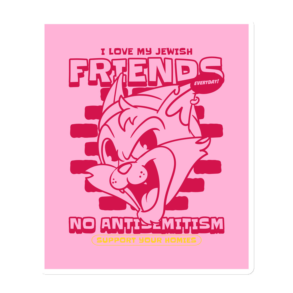 Streetart Graffiti Cartoon | Antisemitism | Die-Cut Magnet